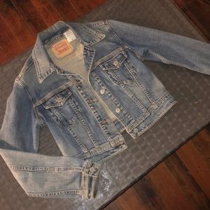 Cropped jean jacket